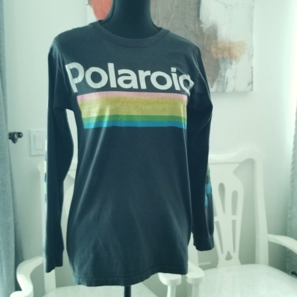 2 Women's long sleeve small T-shirts (Black and Navy) - Picture 4 of 8